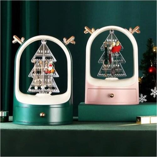 Elk Starry Sky Earring Storage Rack Earrings Jewelry Necklace Jewelry Multi-Cell Box Large Capacity Dustproof Display Stand