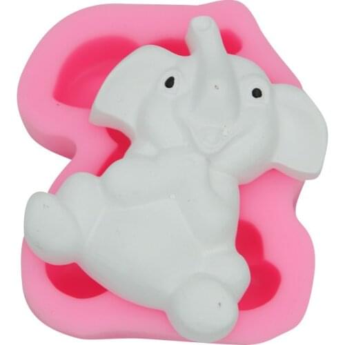 Three-dimensional elephant soap mold handmade soap silicone mold candle cake chocolate clay decoration mold
