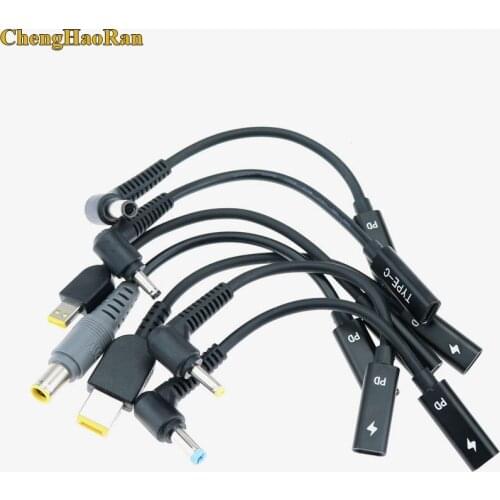 USB Type C Female to 4.0*1.35 5.5*2.5 4.8*1.7 4.0*1.7mm Dc Plug Jack USB 3.1 Type C USB C Laptop Charger Power Adapter Converter