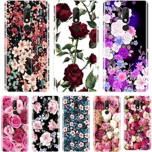 Back Cover For Nokia 2.1 3.1 5.1 6.1 7.1 Plus Soft TPU Silicone Vintage Flowers Phone Case For Nokia 7.1 6.1 5.1 3.1 2.1 Case