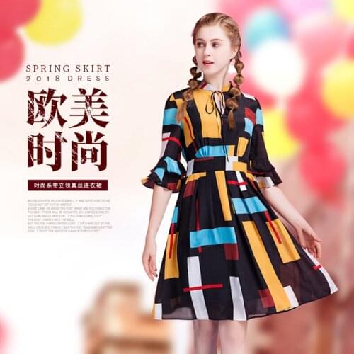 Silk dress 2019 spring summer women s long casual sexy chiffon beach dresses bohemian plus size printed geometric floral fairy