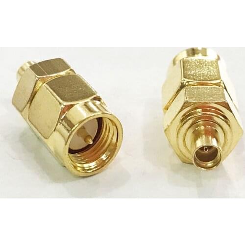 10pcs MMCX Female Jack to SMA Male Plug RF Coax Cable Adapter Connnector