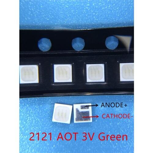 100PCS For Quantum Dot TV Backlight Application AOT LED Backlight 2W 3V 2121 GREEN TV Application