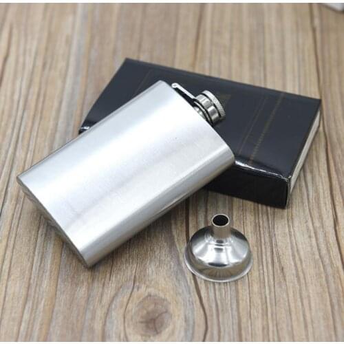 100pcs 4oz Hip Flasks Liquor Whisky Flask Alcohol Cap Funnel Drinkware Bottle Stainless Steel SN3848