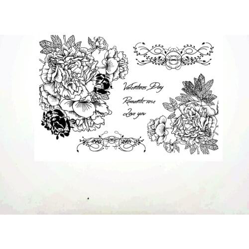 11x16CM Flowers Blossom Transparent Seal Clear Stamps Silicone Seal Roller Stamps DIY Scrapbook Album / Card Production