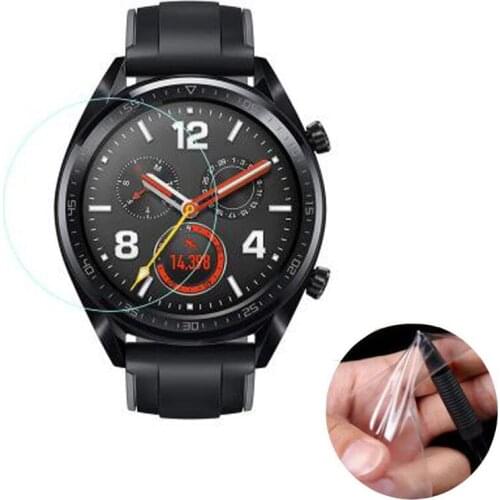 3pcs Soft Ultra Clear Protective Film Guard Protection For Huawei Watch GT Sport Smartwatch Screen Protector Cover (Not Glass)