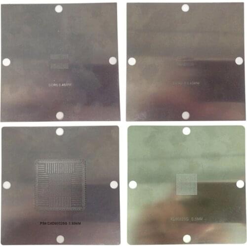 4pcs/lot 90*90mm BGA Reballing Stencil Solder Ball Steel Template PS4 BGA IC Repairing Tool