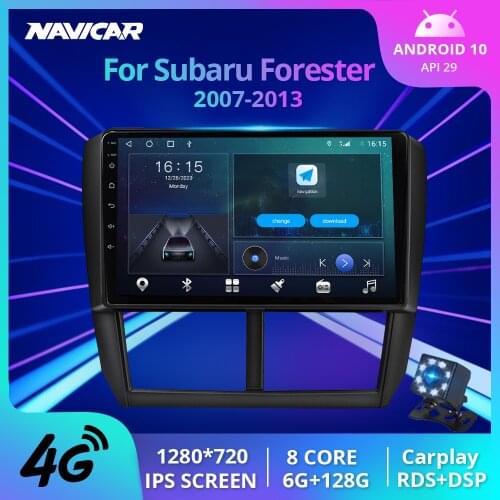 2DIN Android 10.0 Car Radio For Subaru Forester 3 SH For Subaru Impreza 2007-2013 Car Multimedia Player Navigation No 2din DVD