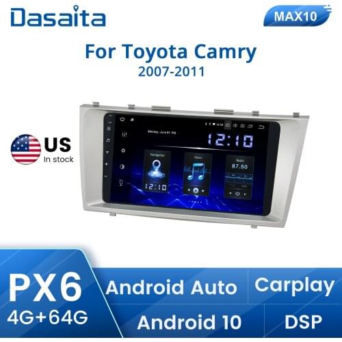 Dasaita 9" IPS Car Android 10.0 Radio for Toyota Camry 2006 2007 2008 2009 2010 2011 GPS Navigation 1080P Video Stereo 64GB ROM