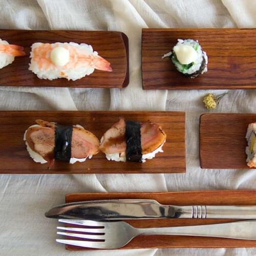 Wooden Dumplings Sushi Serving Tray Creative Sushi Sashimi Plate Platter Sushi Tableware Decoration Ornament Kitchen Supplies