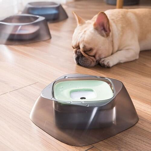 1.4L Pet Dog Water Bowl Machine Carried Floating Bowl Cat Water Bowl Slow Water Feeder Dispenser Anti-Overflow Pet Fountain