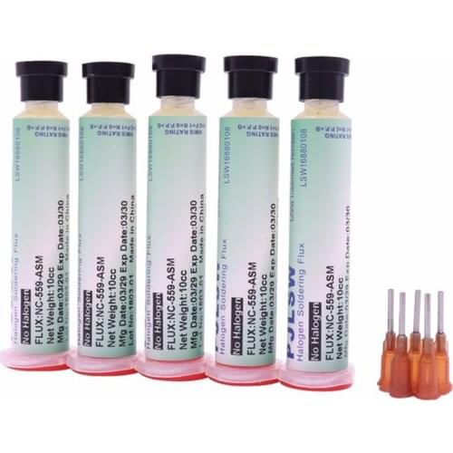 PJLSW NC-559-ASM round head flux 10cc lead-free flux solder paste + needle