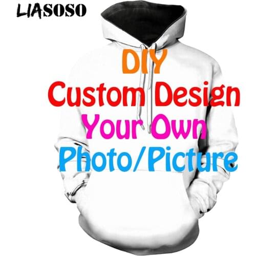 LIASOSO 3D Print Diy Custom Design Men Hoodies Women Clothing Hip Hop Tops Hoody Suppliers For Drop Shipper Mens Hooded D000-4
