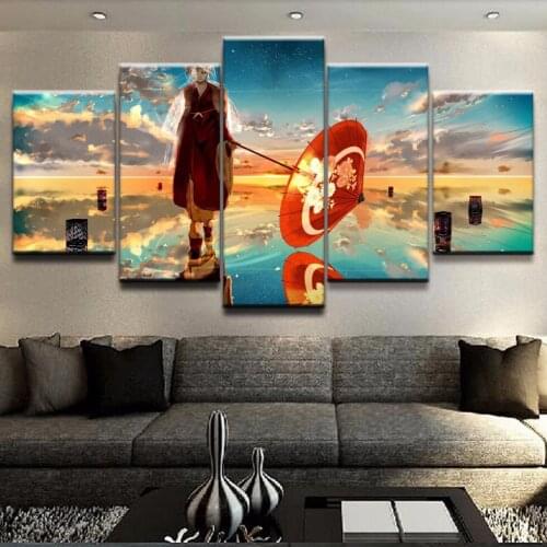 Canvas Print Painting Wall Art 5 Panel Anime Vocaloid Cloud Dress Girl Poster Modern Living Room Modular Picture Home Decoration