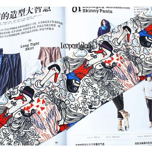 Spring Autumn and Winter Tights Women Pantyhose Fashion Casual Modal Cotton Stockings Ancient Doodle Comic Printing