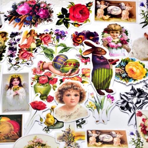 30pcs Creative kawaii self-made Flowers and birds stickers beautiful stickers /decorative sticker /DIY craft photo albums