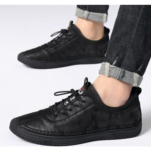 Men Casual Shoes slip on fashion Loafers Soft Man Leather Shoes Driving Mens Sneakers Cow Suede Leather shoes men Mocassins