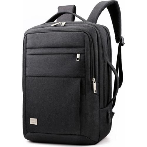 Mens Backpacks Waterproof Anti-theft Travel Bag 15.6 Inch Laptop Zipper Backpack USB Schoolbag Male Business Breathable Mochila
