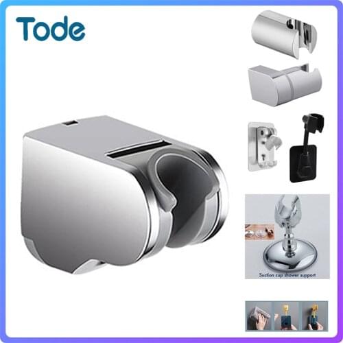 Wall Shower Stand Bathroom Accessories Adjustable Bracket Pipe Holder Black Suction Cup Shower Head Support 360 Supports Hooks