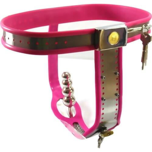 Promotional models! female chastity belt Adjustable 60*90cm with lock+ anal plug fetish bondage sex toys for couples bdsm toys