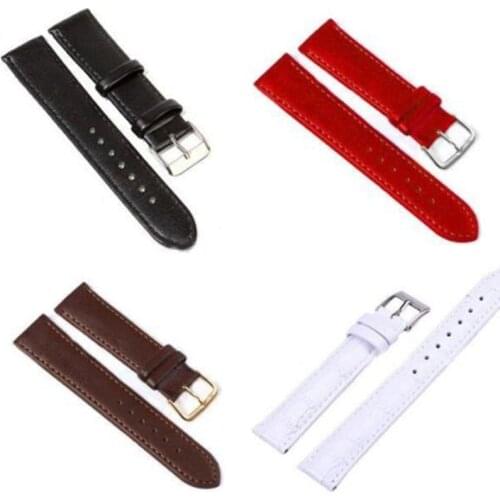 10mm/12mm/14mm/16mm/18mm/20mm/22mm/24mm Men Women PU Leather Watch Band Belt Strap Bracelet Watchband Watch Accessories