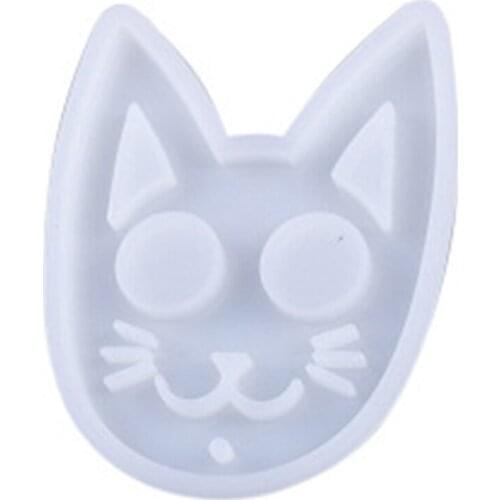 DIY Cat Keychain Pendant Casting Silicone Mold Clay Crafts Making Crystal Resin Mold