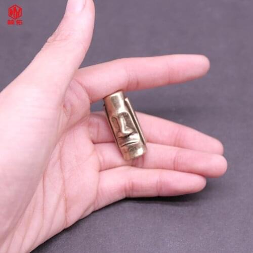 1PC Retro Brass Copper EDC Paracord Beads Lanyard Pendants Knife Beads Umbrella Rope Cord Necklace Bracelet Beads Pendants