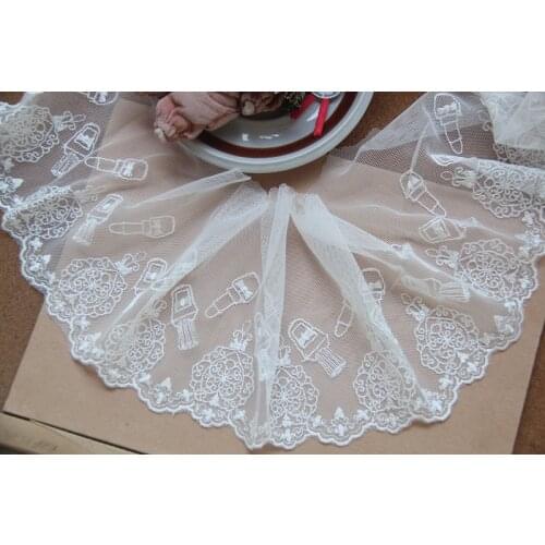 10Yards Exquisite Lace Trim High Quality Black White Perfume Bottles Ribbon Fabric DIY Craft Clothing Accessories