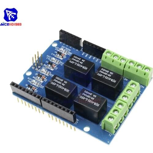 4 Channel 5V Relay Shield Module 4 Channel Relay Control Board Expansion Board for Arduino UNO R3 Mega 2560