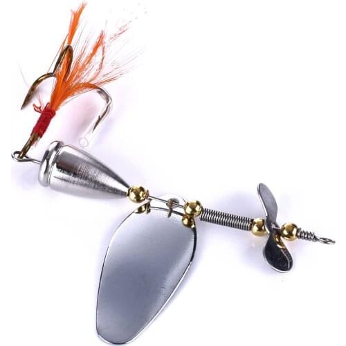 9.5CM-13.6G Metal Sequins Fishing Lure Spoon Lure with Feather Hook artificial Hard Baits 4# Hook Pesca Fishing Tackle