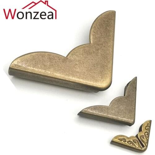 Antique Brass Metal Book Scrapbooking Notebook Albums Menus Folders Corner Protectors Bronze Tone Hardware