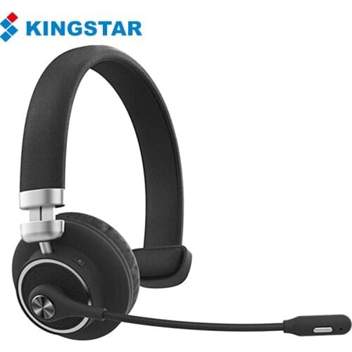 KINGSTAR M91 Bluetooth Headset Call Center Headphone with Mic Noise Cancelling Headphones for Computer PC Truckers Drivers