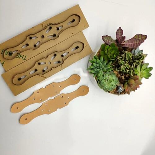 Designer leather craft template cavalvy buckle connect belt die cutting knife mould diy hand machine punch tool set