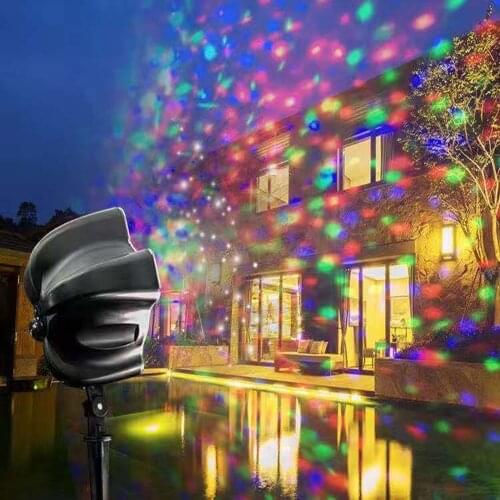 Multi Function Rotating Falling Snow Projector for Child room, Moving Points Landscape Lights for Home holiday Garden
