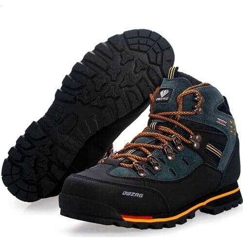 New Shoes Men For Outdoor Big Size Waterproof Hiking Suede Breathable Trekking Sneakers Mountain Boots Anti-Slippery Sneakers
