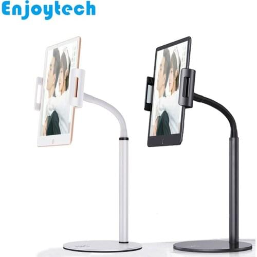 Desktop Mount Holder for Tablets Mobile Phones Stands Tripod with Metal Round Base for Youtobe Tiktok Live Video Blogger
