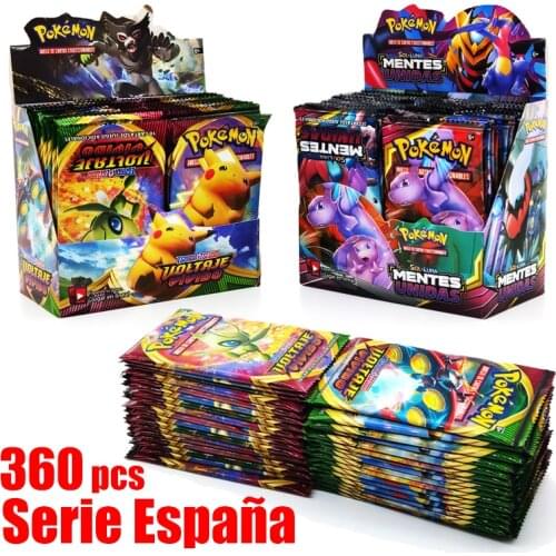 NEW 360Pcs Spanish Version Pokemon Cards Battle Styles TCG Series Booster Box 36 Bags Collection Trading Card Game Toys Gifts