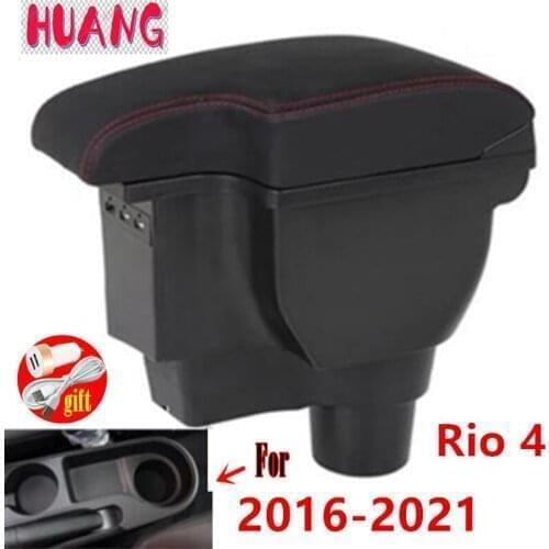 For Kia Rio 4 Armrest For Kia Rio 4 X-Line car armrest box Russi 2016 2017 2018 2019 2020car accessories interior Easy install