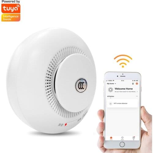 Tuya APP Remote Wireless Smoke Detector Fire Alarm Sensor Smoke Alarm interconnect Smoke Detector