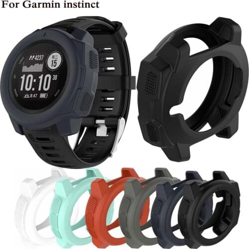 JKER Ultra-Slim Full frame Smart Protector Case Silicone Skin Protective Case Cover For Garmin Instinct Sports Watch