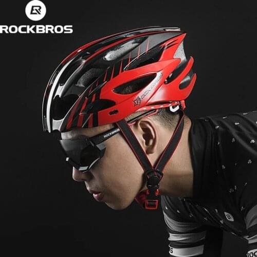 ROCKBROS Bicycle Helmet MTB Road Bike Helmet Ultralight Integrally-molded Head Protection Cap Cycling Helmet Bike Hat