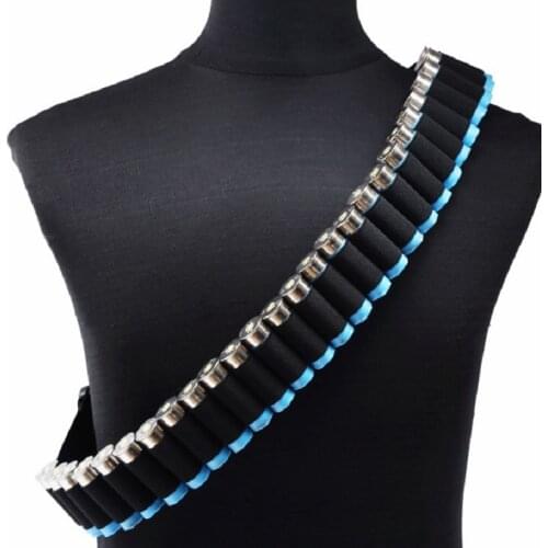 Military 26 50 Rounds Bullet Ammo Cartridge Shoulder Belt 12 Gauge Ammo Holder Shell Belt Airsoft Gun Hunting Accessories