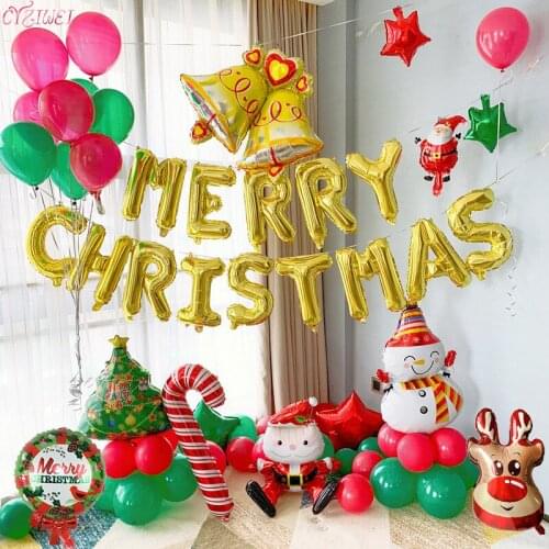 Christmas Foil Balloons Santa Claus Ballon Snowman Globos Xmas Tree Deer Helium Balloon Christmas Decorations for Home New Years