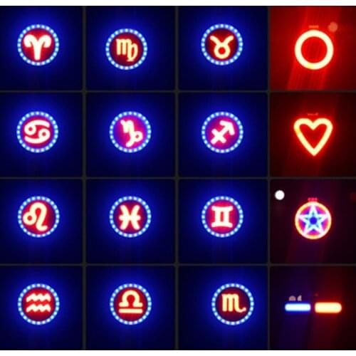 12 Constellation Bicycle Light Cycling Taillight USB Rechargeable Flashlight Seat Lamp Waterproof Bike Taillight Accessories