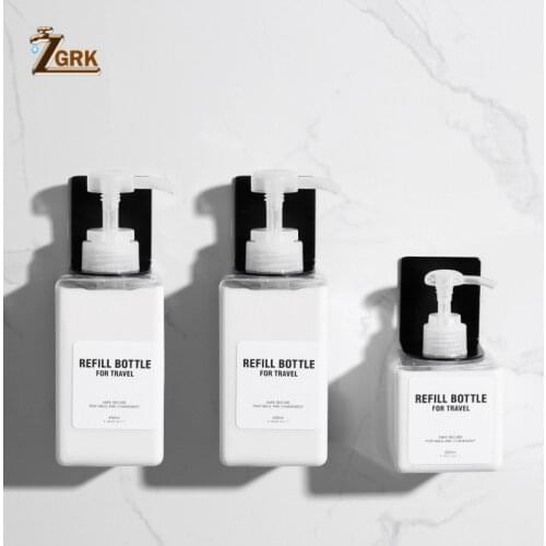 ZGRK Bathroom Shampoo Bottle Storage Rack Wall-mounted Hanging Shelf Multi-function Strong Adhesive Hand Sanitizer Holder