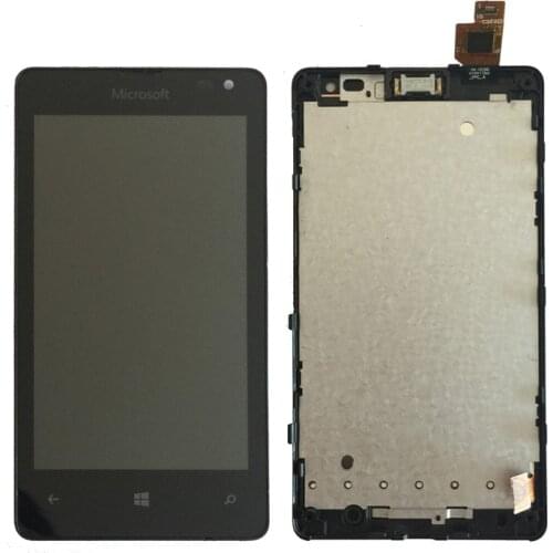 100% Original For Microsoft Nokia Lumia 435 LCD Display with Touch Screen Digitizer Assembly With Frame free shipping