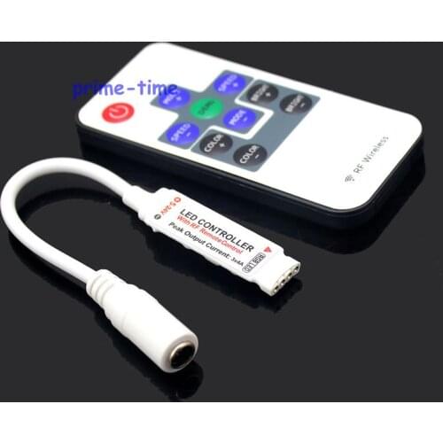 20pcs Mini RF RGB Controller Dimmer DC12A 5V-24V With 10keys Remote For SMD 5050 3528 RGB led Strip light wholesale