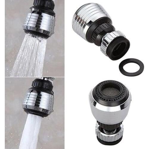 Kitchen 360 Degrees Faucet Aerator Water Bubbler Swivel Head Rotatable Sink Sprayer Filter Adapter Water Saving Faucet Extender