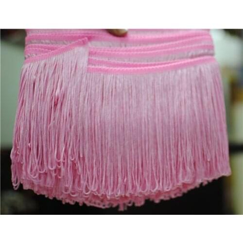 Free shipping!10 Meter Latin Dance Skirt Fringe/Tassels/Dance Clothing Accessories/Stage Fabric Accessories/Clothing Tassel 20cm