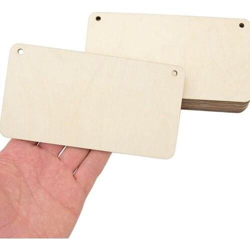 Free shipping50x Wooden Blank Plaques Signs (15x8cm) Shape Art Projects Craft Hanging Tag blank wood sign